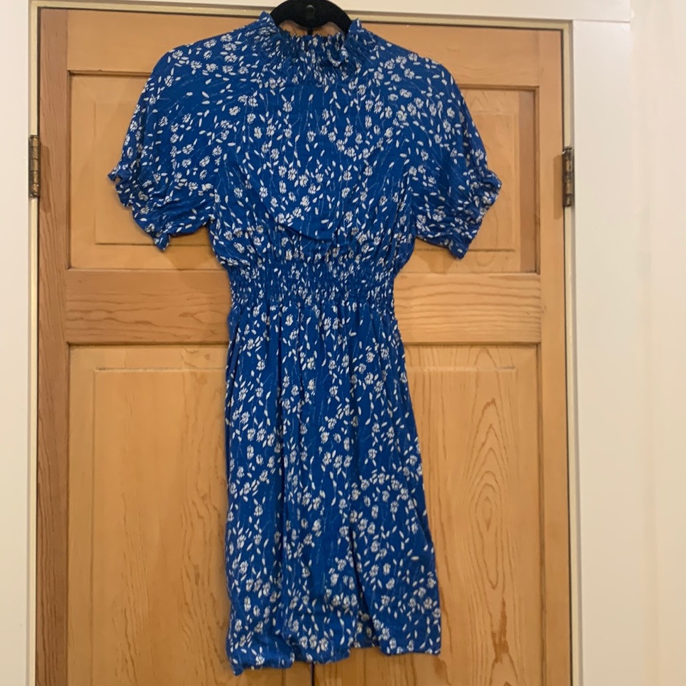 Blue floral dress